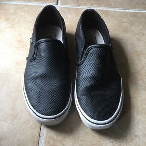 Black Leather Vans